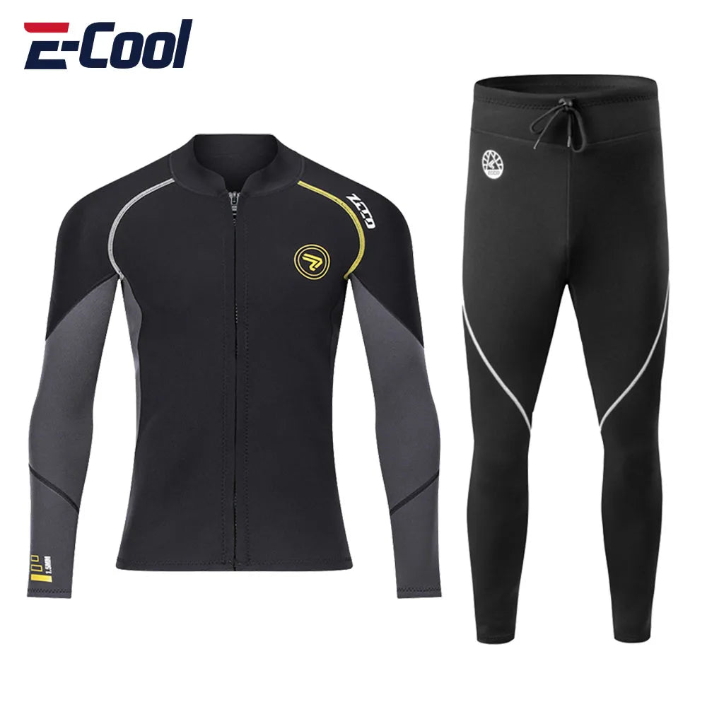 Men's Wetsuit Neoprene Scuba Diving Suit One-piece Zipper Thickened Warm Spearfishing Swimwear Kayak Surfing Swimsuit - The Clothing Company Sydney