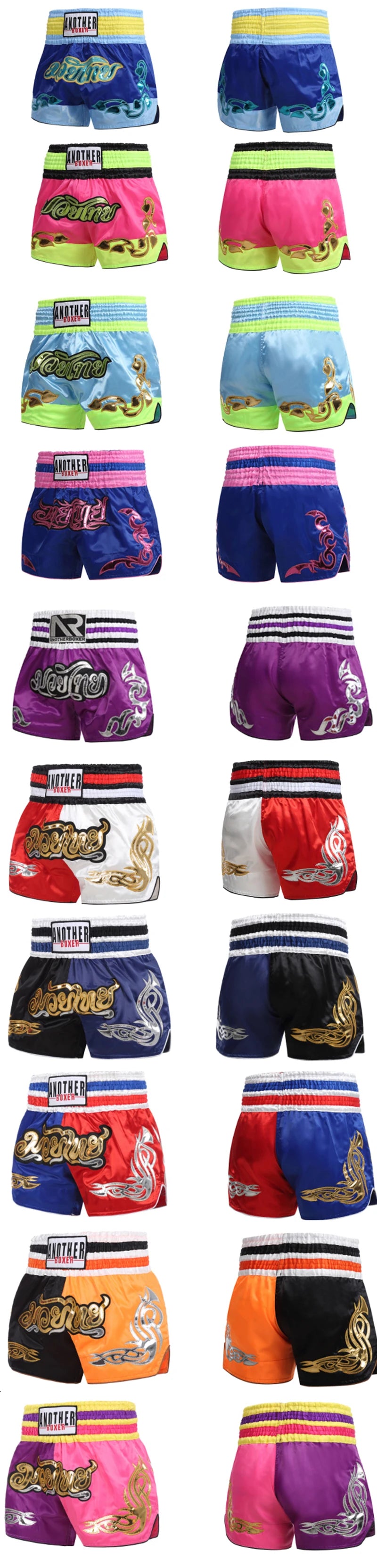 Muay Thai Shorts Top Quality Fight Kickboxing MMA Pants Men Womens Kids Embroidery Martial Arts Boxing Training Shorts The Clothing Company Sydney
