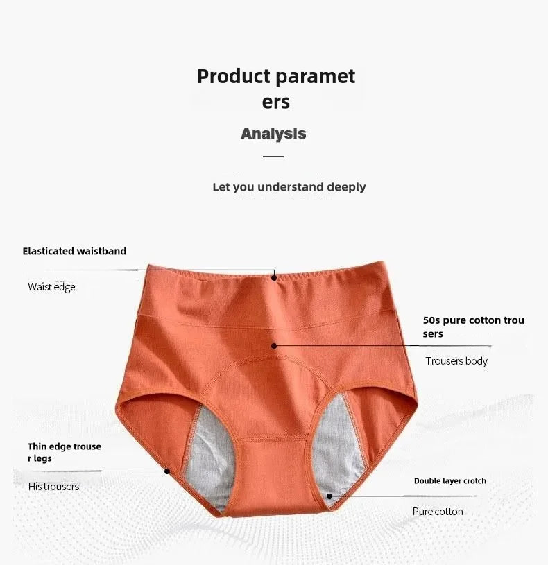 Cotton Menstrual Panties High Waist Period Underwear Leak Proof Mensruation Briefs The Clothing Company Sydney