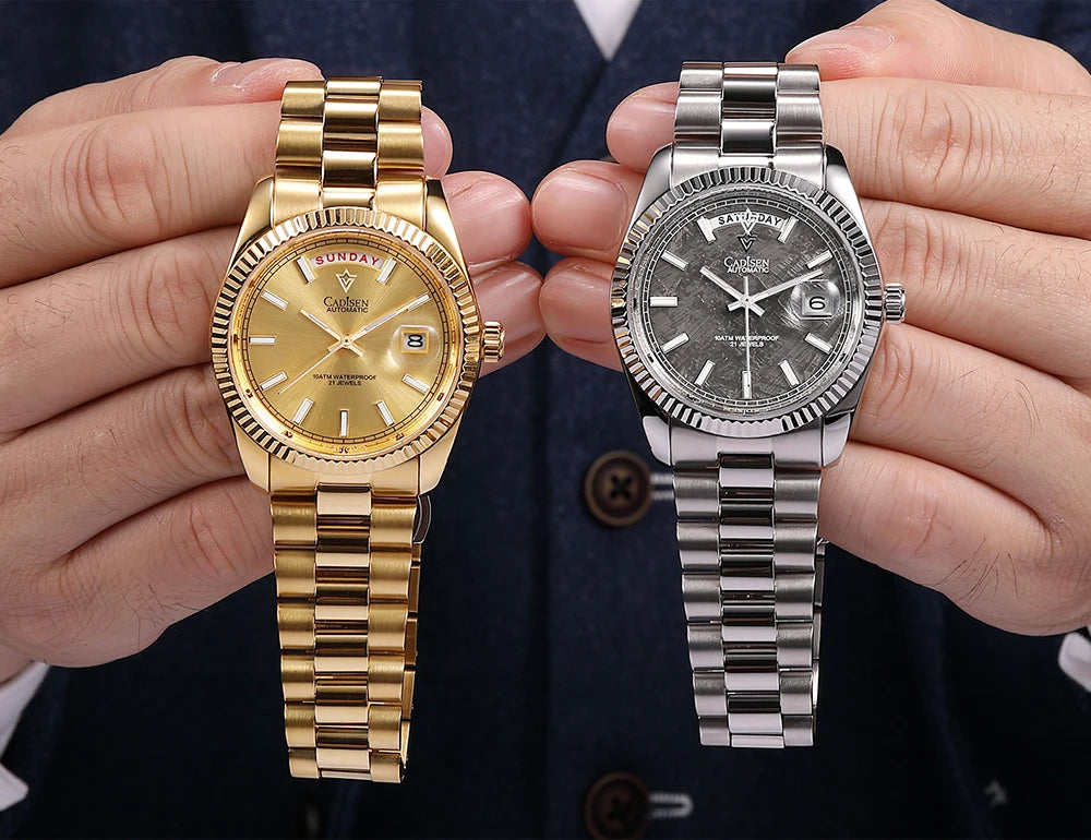 Cadisen DD40 Mens Luxury Automatic AR Sapphire Glass Mechanical Wristwatch 10Bar Miyota 8285 Movt Watch - The Clothing Company Sydney