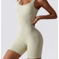 Women's Yoga Rompers One Piece Seamless Ribbed Jumpsuit Padded Sports Bra Romper Fashion Fitness Sportwear The Clothing Company Sydney