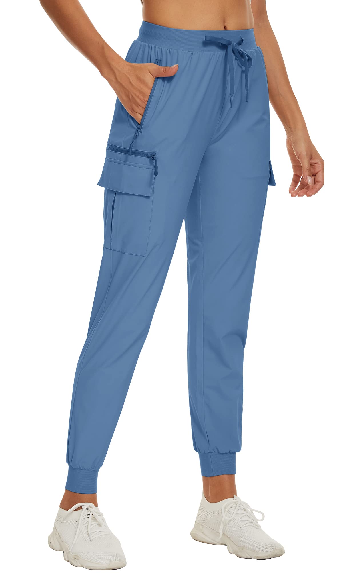 Summer Quick Dry Pants Women's Jogger Sweatpants Lightweight Breathable 6 Pockets Elastic Waist Casual Long Trousers The Clothing Company Sydney