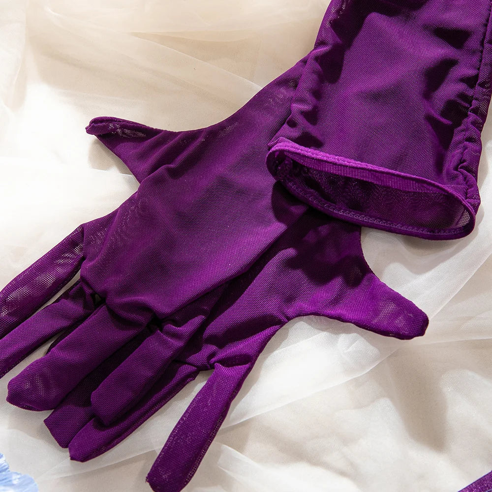 Lace Bodysuit Lace Up Costume Long Gloves Stocking See-Through Tights Lingerie Matching Outfit Set - The Clothing Company Sydney