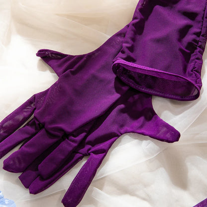 Lace Bodysuit Lace Up Costume Long Gloves Stocking See-Through Tights Lingerie Matching Outfit Set - The Clothing Company Sydney