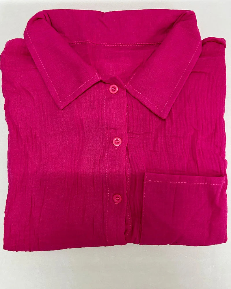 Summer Women's Suit Short Sets Outfits Suit Two Piece Button Up Matching Outfit Set - The Clothing Company Sydney