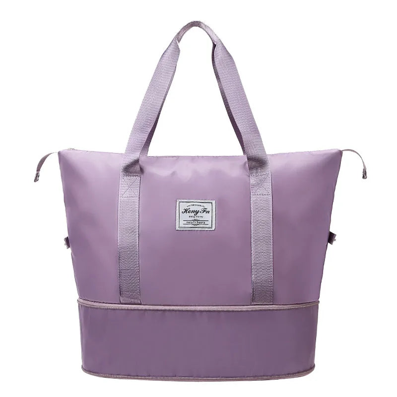 Travel Bag Women Shoulder Bag Casual Handbag Double Zipper Expansion Bag Large Bag Fashion Luggage Bag - The Clothing Company Sydney