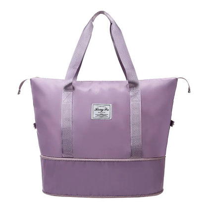 Travel Bag Women Shoulder Bag Casual Handbag Double Zipper Expansion Bag Large Bag Fashion Luggage Bag - The Clothing Company Sydney