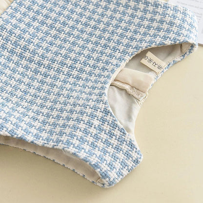 3 Piece Girls Clothes Spring Autumn New Girls Plaid Vest Dress Retro Outwear Coat Fashion Baby Party Outfits Set The Clothing Company Sydney