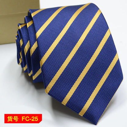 Men's Jacquard Ties – 7-8cm Floral & Solid Neckties The Clothing Company Sydney