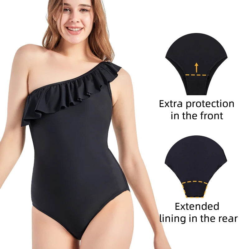 Menstrual Swimsuit Woman One Piece Period Swimwear Leak Proof Menstruation Period Underwear Absorbent Beachwear The Clothing Company Sydney