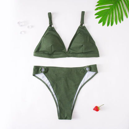 2 Piece Bikini Solid Plus Size Swimwear Two-Pieces Swimming Suit For Women Beach Brazilian Bathing Suits Bikini Set The Clothing Company Sydney