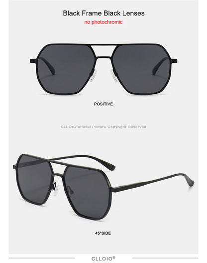 Fashion Aluminum Photochromic Sunglasses Men Women Polarised Sun Glasses Chameleon Anti-glare Driving Sunglasses - The Clothing Company Sydney