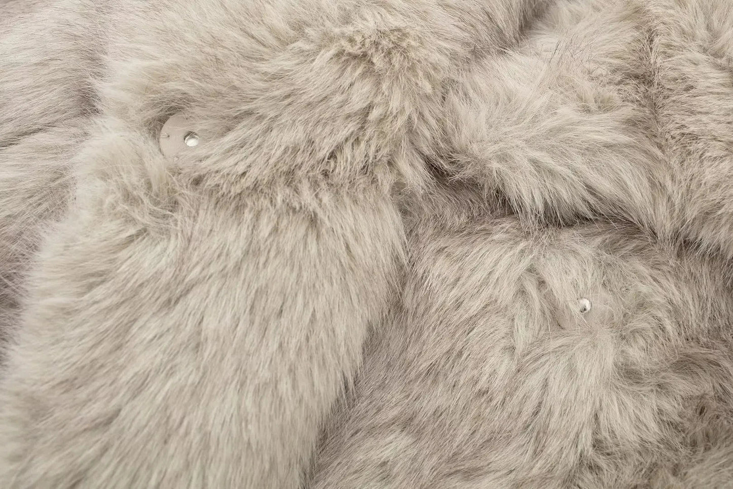 Women's Fashion Cropped Faux Fur Jacket Coat Long Sleeve Front Snap-button Outerwear Chic Lapel Collar Thick Coat The Clothing Company Sydney