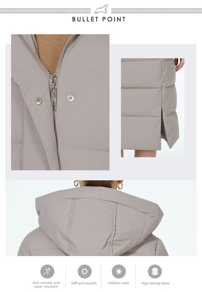 Maxi Long quilted coat elegant thick cotton jacket winter women's Outerwear with hood The Clothing Company Sydney