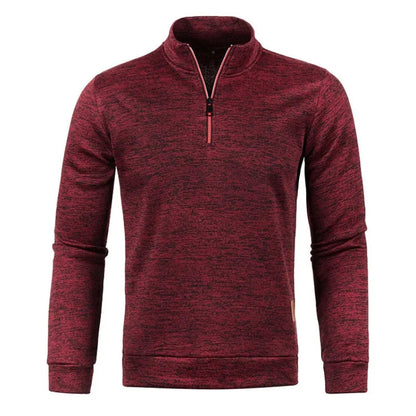 Men's Half Zipper Long Sleeve Pullover Turtleneck Sweater The Clothing Company Sydney