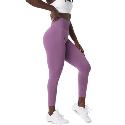 Seamless Womens Soft Workout Tights Fitness Outfits Yoga Pants High Waisted Gym Wear Spandex Leggings - The Clothing Company Sydney