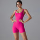 One Piece V Back Sports Jumpsuit Gym Romper Sleeveless Sportswear Bodysuit Women's Casual One-Piece Suit Yoga Clothing Set The Clothing Company Sydney