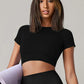 Women's Yoga Top Seamless Sport T Shirts Fitness Short Sleeve Shirt Gym Top Running Active Wear Sport Top The Clothing Company Sydney