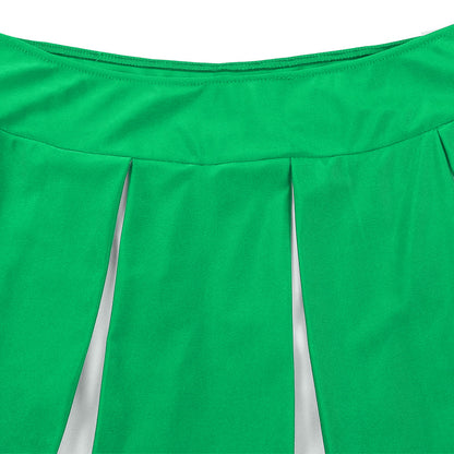 Women's Cheerleading Uniform Set Sleeveless Crop Top with Mini Pleated Skirt Cosplay Sports Stage Outfits - The Clothing Company Sydney