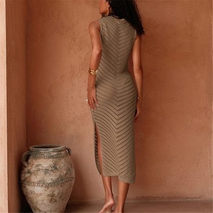 Hollow Out Sleeveless Crochet Knitted Tunic Beach Cover Up Cover-ups Mini Beach Dress Beach Wear Beachwear Female Women V6745 The Clothing Company Sydney