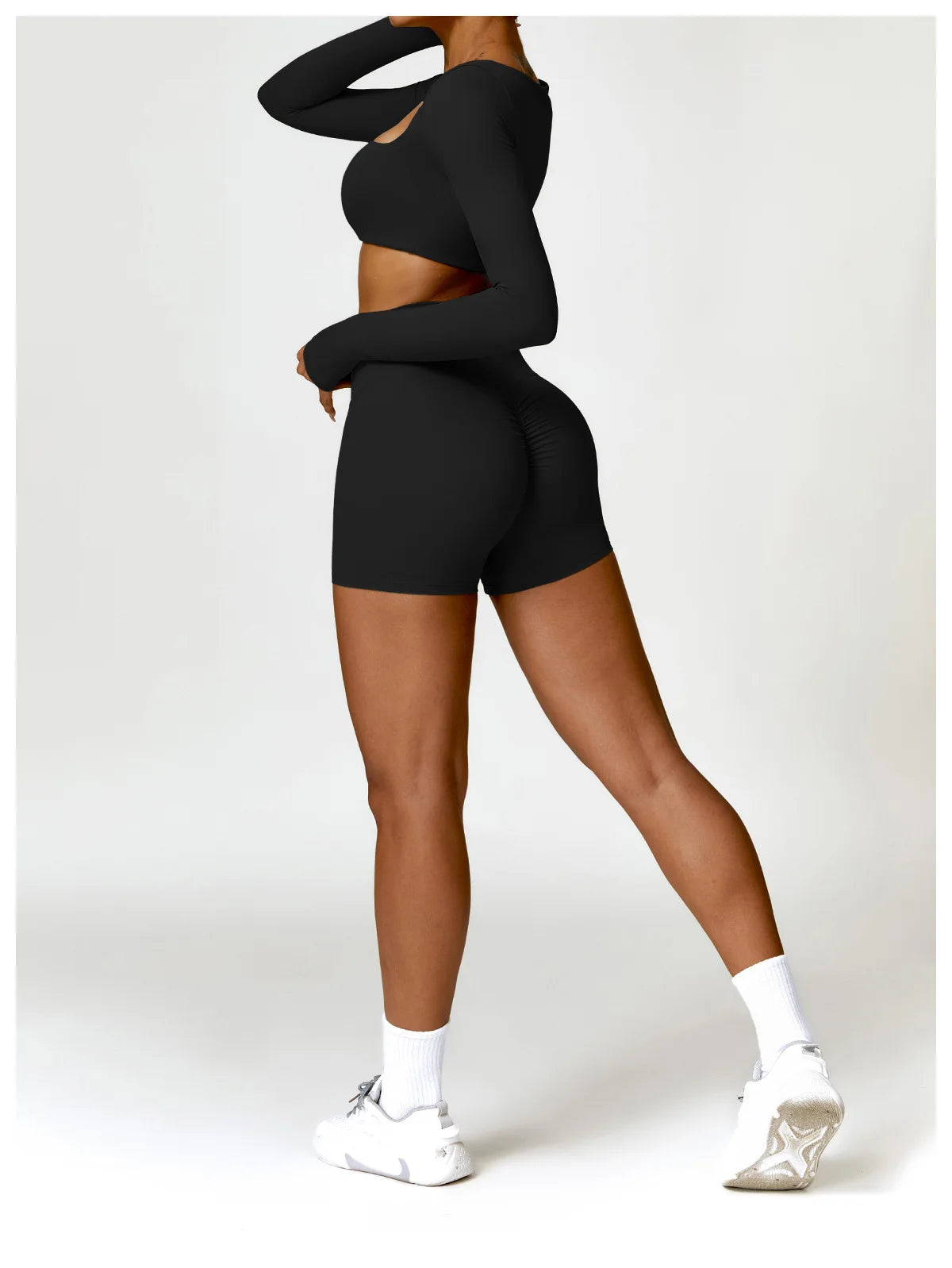 Women's Yoga Shorts Gym Leggings Cycling Slim Fit Workout Shorts High Waist Sports Shorts - The Clothing Company Sydney