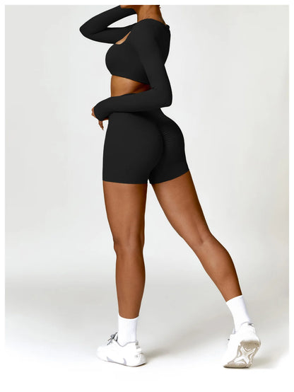 Women's Yoga Shorts Gym Leggings Cycling Slim Fit Workout Shorts High Waist Sports Shorts - The Clothing Company Sydney