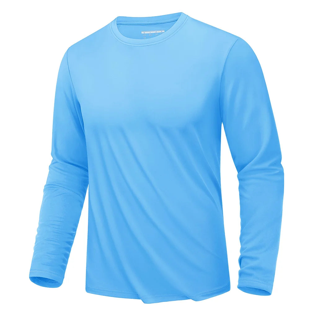 UPF 80+ Sun Protection T-shirts Men's Quick Dry Long Sleeve Athlectic T Shirts Performance Sports T-shirts Rash Guard The Clothing Company Sydney