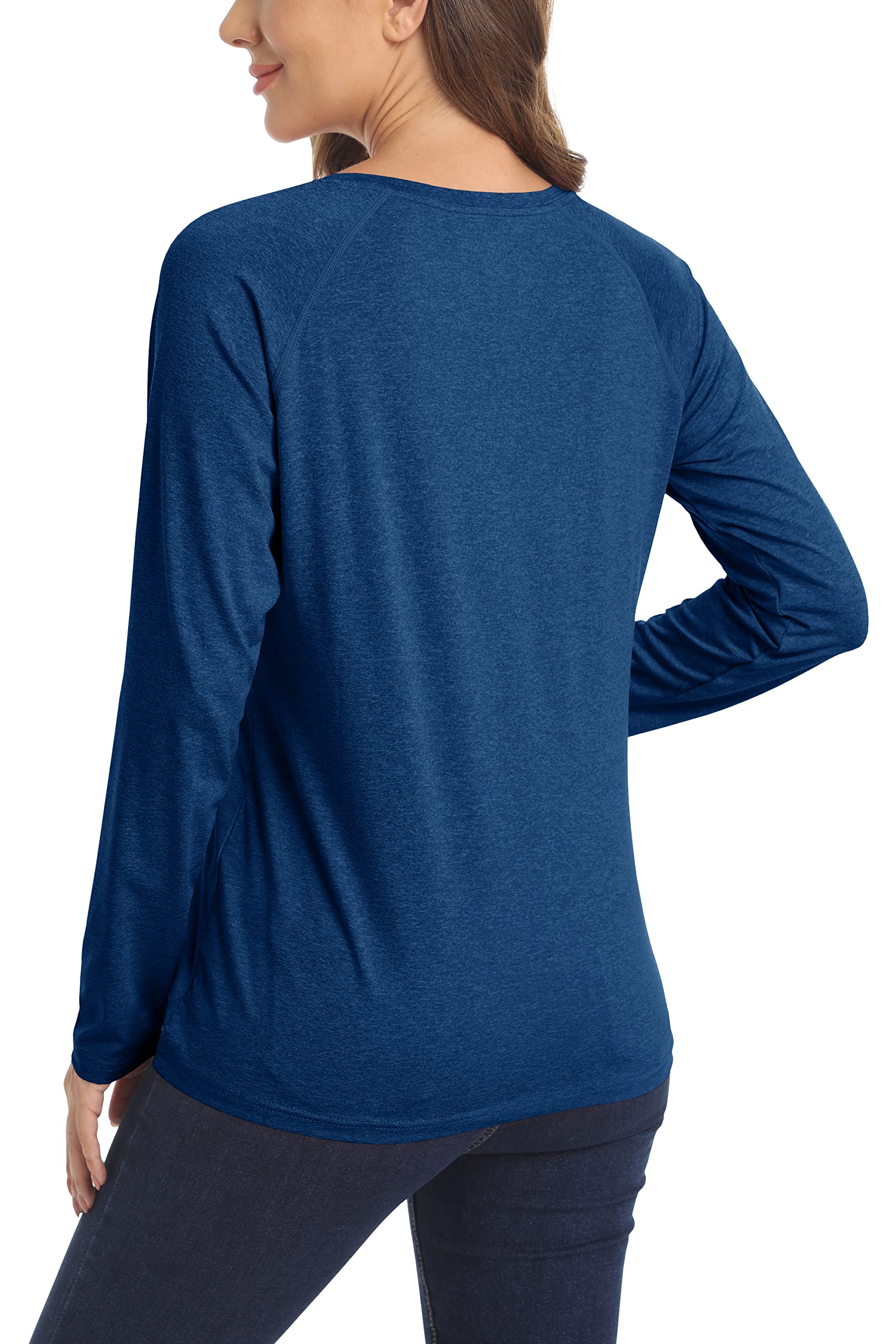 Sun Protection UPF 50+ Long Sleeve Shirts Womens Athletic Running T-shirts Quick Dry Sports Pullover Crew Neck Gym Tops The Clothing Company Sydney