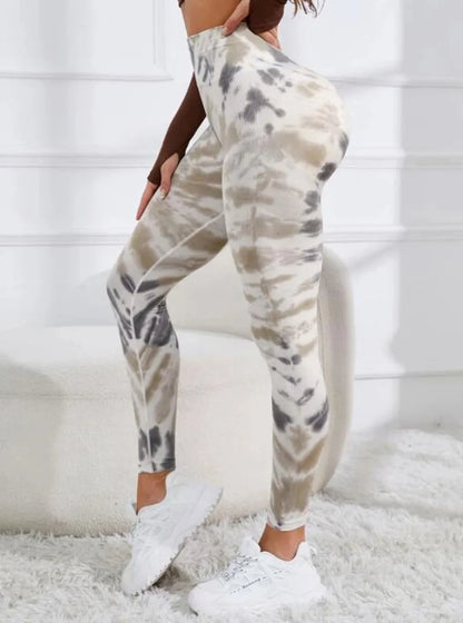 3D Print Tie Dye Sports Women Seamless High Waist Fitness Push Up Leggings Gym Clothing Workout Tights Pants - The Clothing Company Sydney
