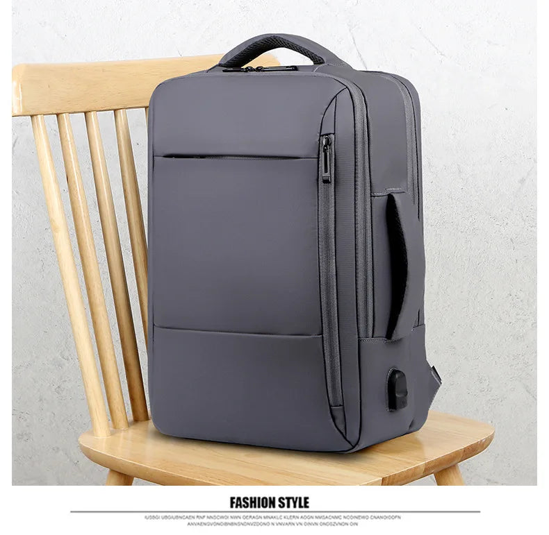 Large Backpack USB Charging Laptop Bagpack Waterproof Business Travel Cabin Hand Luggage Back Pack Bag - The Clothing Company Sydney