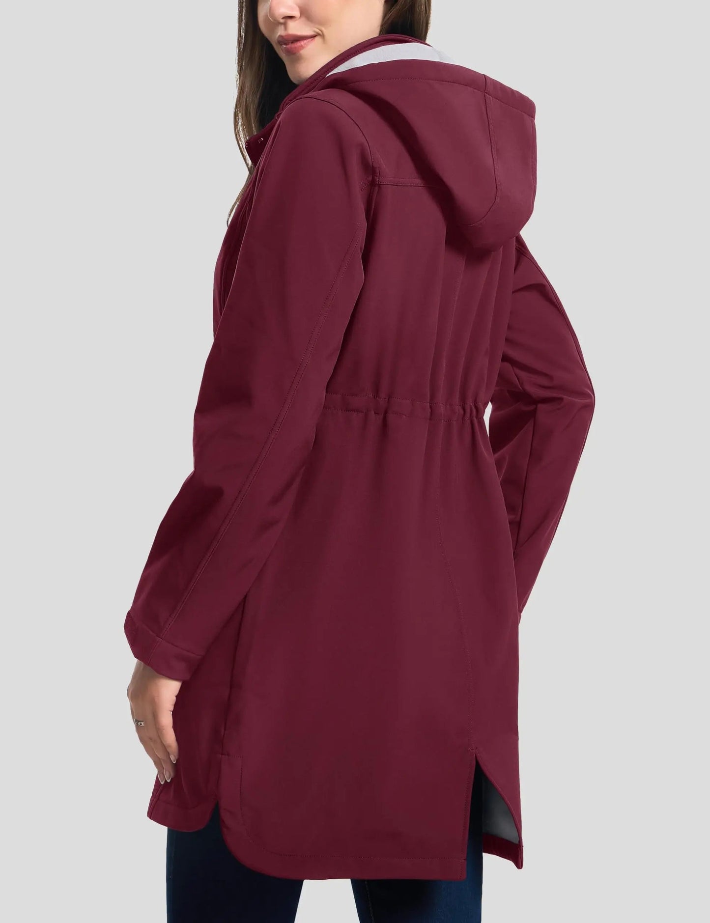 Long Fleece Lined Jackets Womens Warm Winter Softshell Jackets Windproof Hooded Rain Coat Outdoor Windbreaker Parka The Clothing Company Sydney