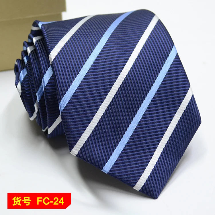 Men's Jacquard Ties – 7-8cm Floral & Solid Neckties The Clothing Company Sydney