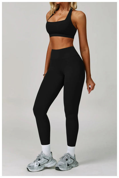 2 Piece Set Women's Tracksuit Fitness Clothes Yoga Sets Sportswear Workout Bra High Waist Leggings Set Gym Clothing Sports Suits The Clothing Company Sydney