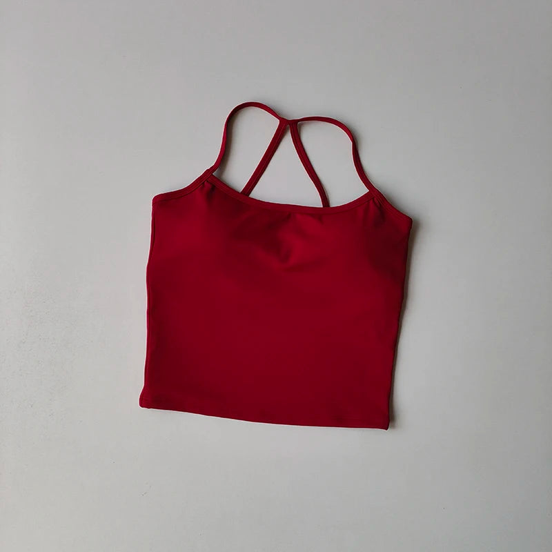 2 Piece Yoga Gym Set Halter Top Set Yoga High Waist Shorts Backless Tights Bra Vest Seamless Stretch Ribbed Shorts Set - The Clothing Company Sydney