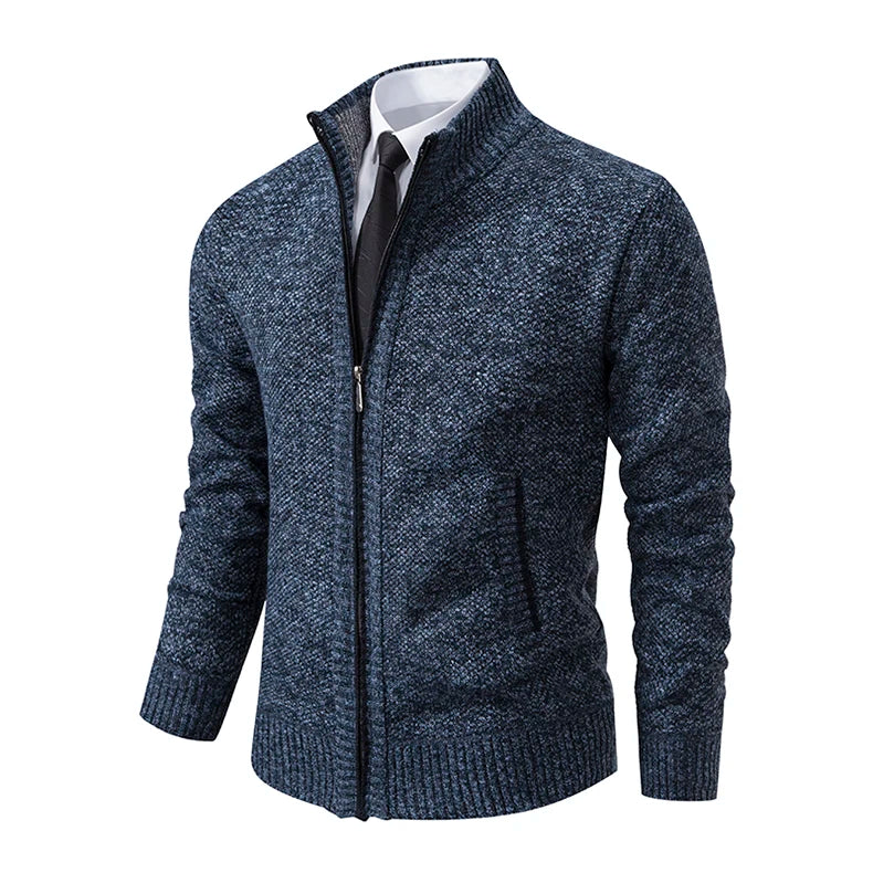 Men's Casual Stand Collar Sweater Zipper Cardigan The Clothing Company Sydney