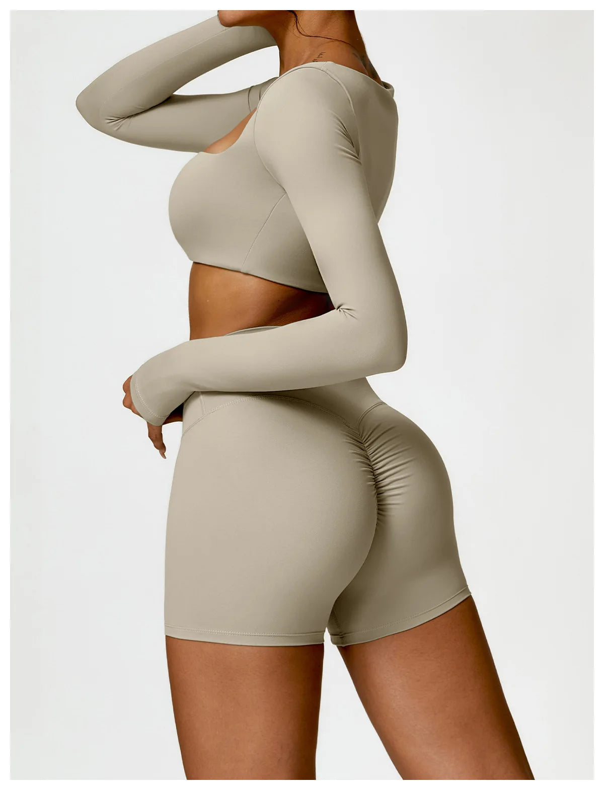 2 Piece Yoga Suit Sports Set Women Quick-Drying Gym Set Tracksuit Running Workout Long Sleeve Sports Shirt Clothing - The Clothing Company Sydney