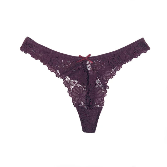 Lace Thong Women's Lace Low Waist Panties Transparent Underwear Ladies Briefs Panty Underwear Lingerie - The Clothing Company Sydney