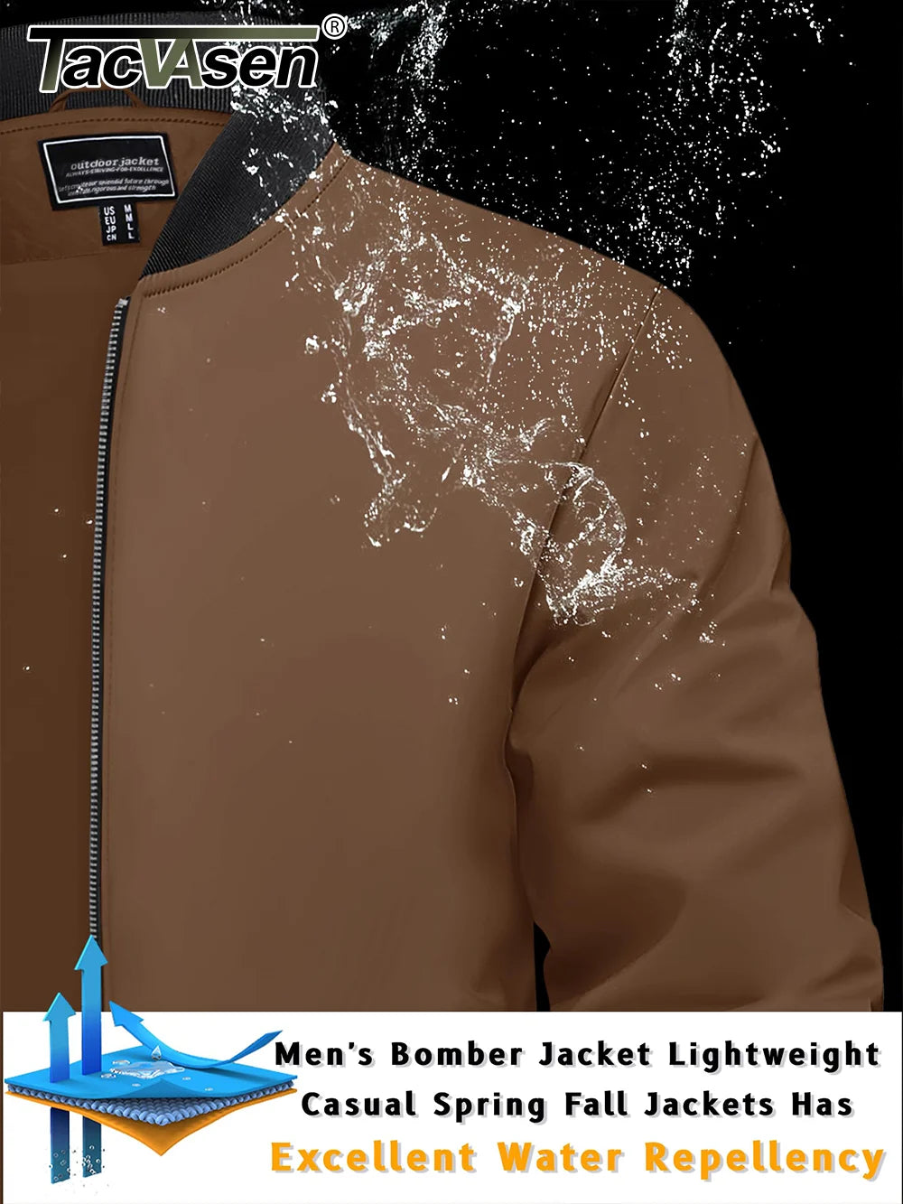 Lightweight Bomber Jackets Men's Waterproof Casual Jacket Outdoor Basketball Coats With Pocket Windbreaker - The Clothing Company Sydney