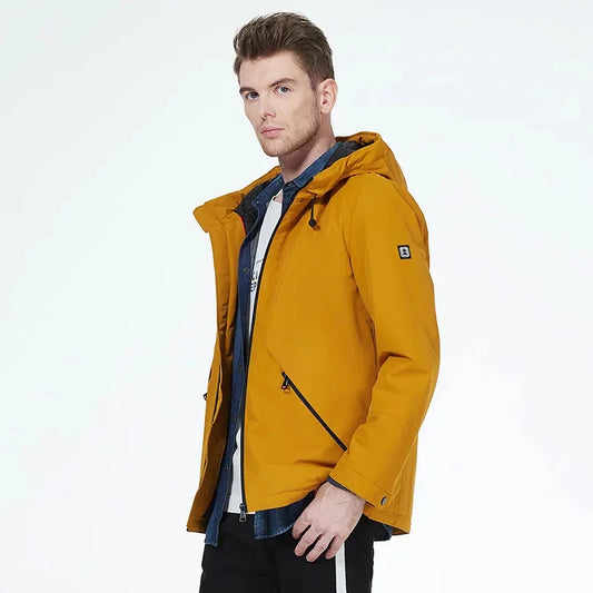 Men's  Lightweight Cotton Jacket Casual Trend Coat Male Windbreaker Coat hooded Jacket - The Clothing Company Sydney
