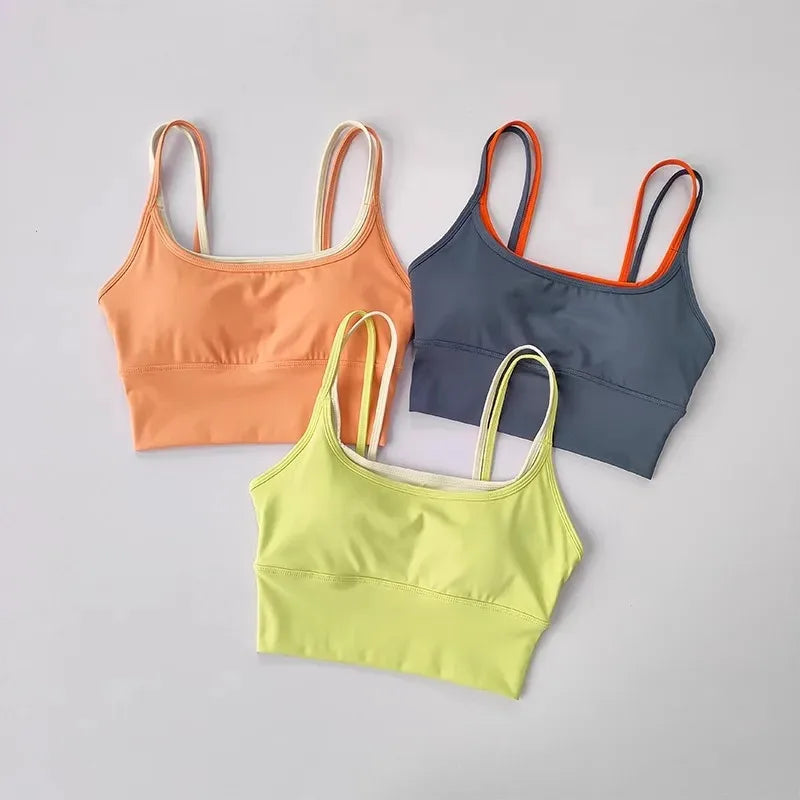 Shockproof Sports Bra Womens Slim Elastic Fitness Underwear  Gym Breathable Yoga Crop Top Sportswear The Clothing Company Sydney