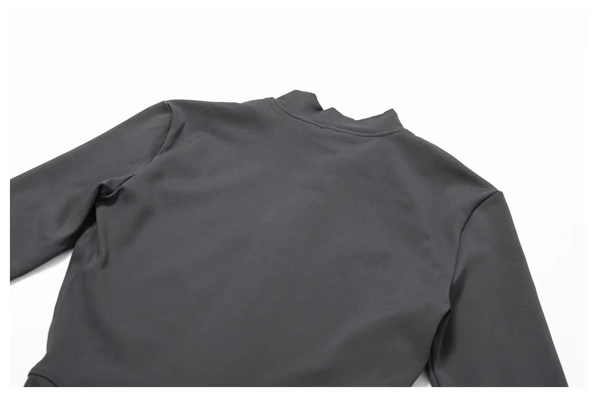 Women's One-piece Yoga Pants Short/Long-sleeved Warm ski Overalls Outerwear High Elastic Cycling Bodybuilding Bodysuit - The Clothing Company Sydney