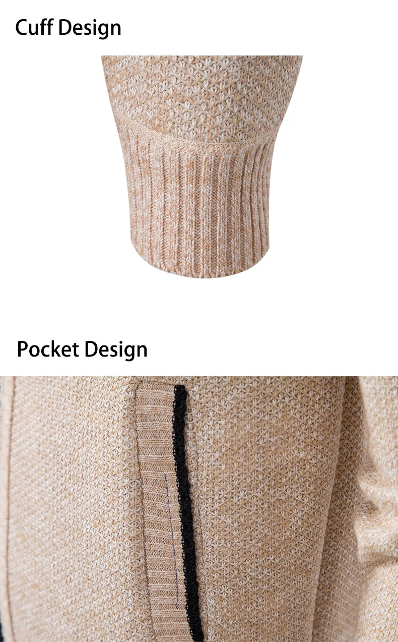 Men's Casual Stand Collar Sweater Zipper Cardigan The Clothing Company Sydney