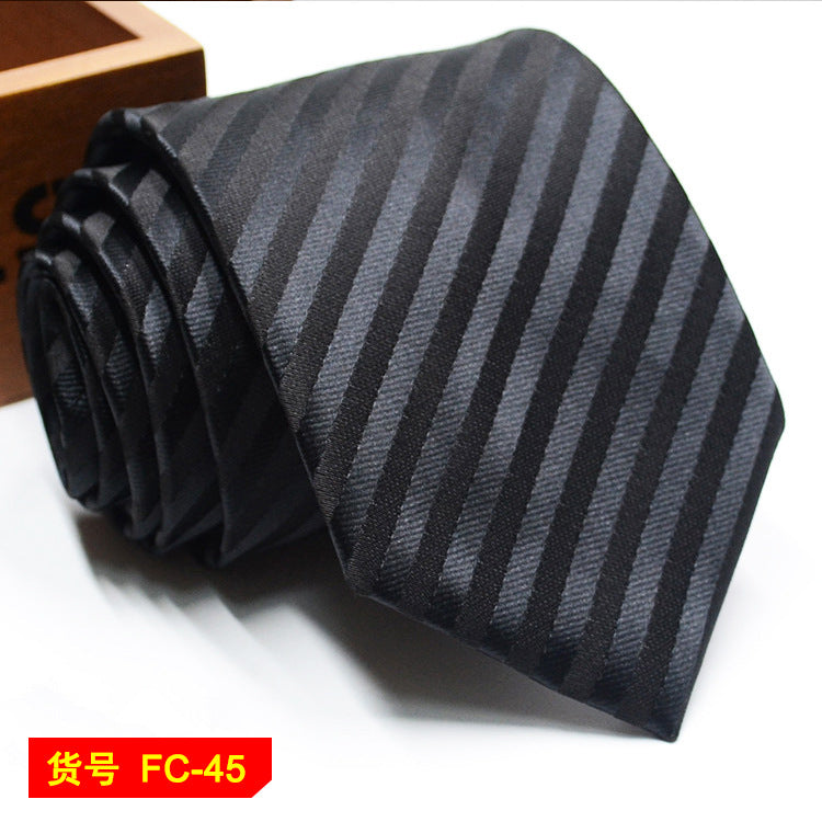 Men's Jacquard Ties – 7-8cm Floral & Solid Neckties The Clothing Company Sydney