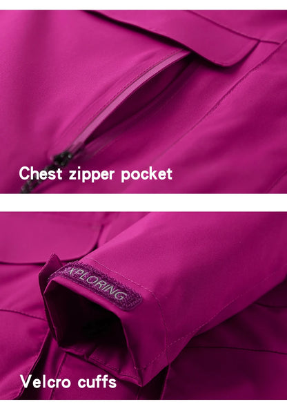 Ski Suit Snowboard Suits Women Windproof Waterproof Warm Thicken Snow Pants And Down Jacket Ski Clothes Set - The Clothing Company Sydney