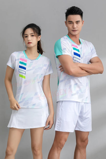 Exercise Training T  Women V Neck Badminton 3D Short Sleeves Summer Running Table Tennis Volleyball Team Yoga Shirts The Clothing Company Sydney