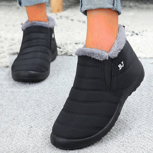Women’s Fur Snow Boots – Waterproof Slip-On Ankle Shoes The Clothing Company Sydney