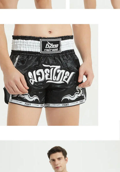 Muay Thai Boxing Shorts for Men's Women's Kids Teenagers Kickboxing Fighting MMA Trunks Grappling Sports Shorts - The Clothing Company Sydney