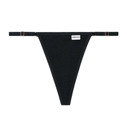 5 Pack Adjustable Women's Panties Cotton Panties Solid Low Waist Seamless Thongs Underpants Women Lingerie Set The Clothing Company Sydney