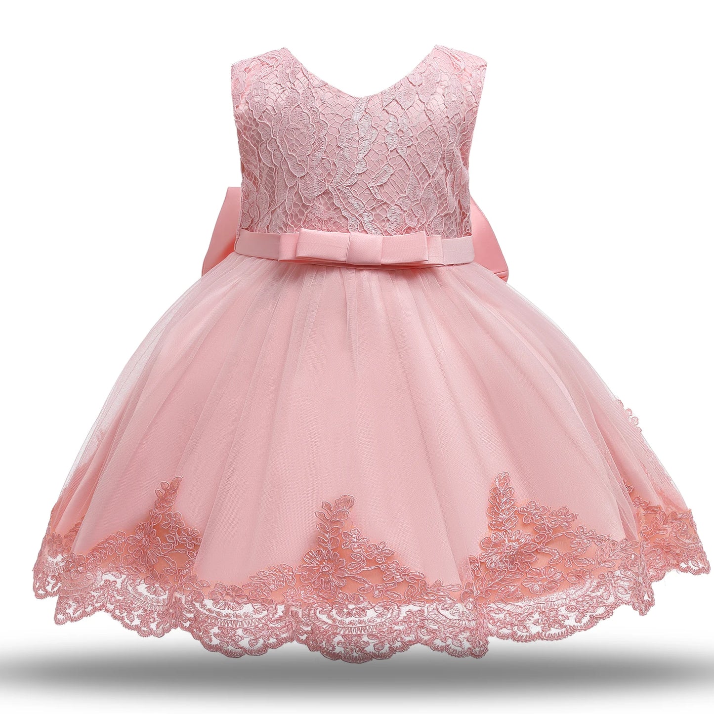 Cute Baby Girl's Tutu Dress Embroidery Lace Flower Princess Gown Birthday Party Newborn Formal Dress - The Clothing Company Sydney