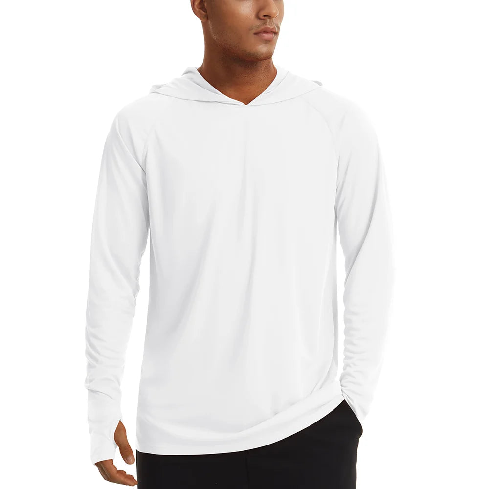 UPF 50+ Hooded T-Shirts Mens Sun Protection Long Sleeve Quick Dry T shirts Outdoor Sports Running Hoodies Pullover Tops The Clothing Company Sydney